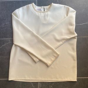 Talbots cream blouse with beaded detail. 8P
